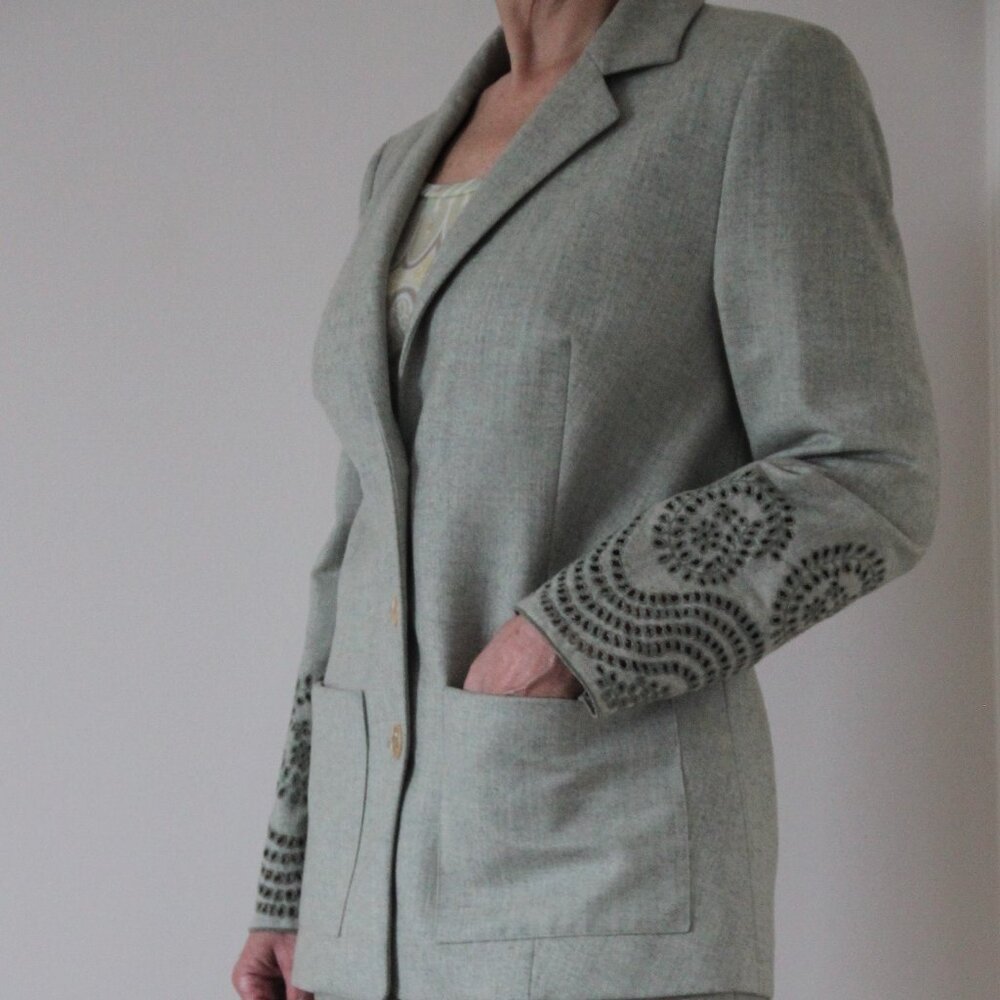 Christian Lacroix Bazar Made in France Jacket Cashmere Wool Blend Blazer EU 40
